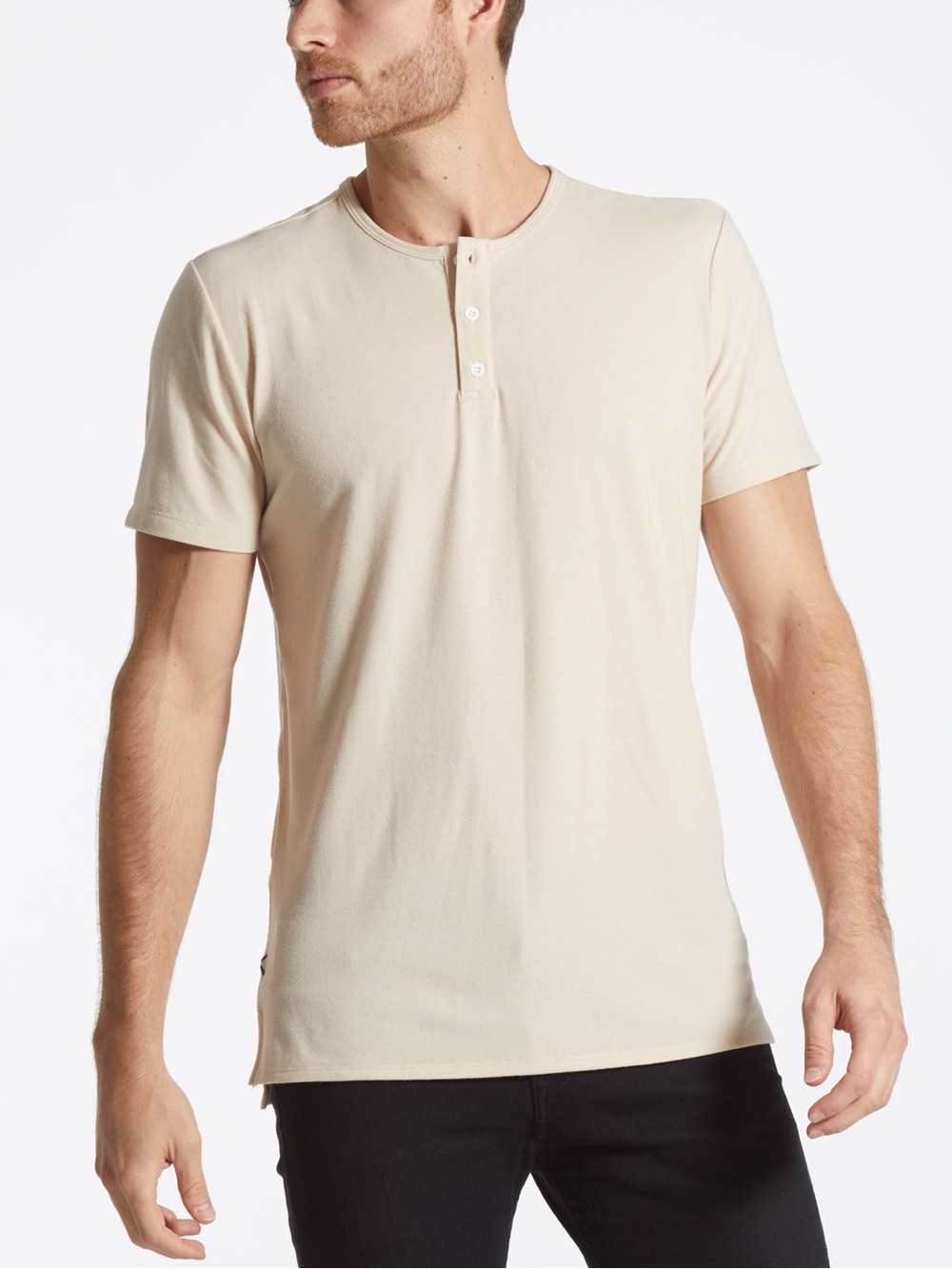 Cuts Henley Split-Hem Tee PYCA Pro in Coastal Fog